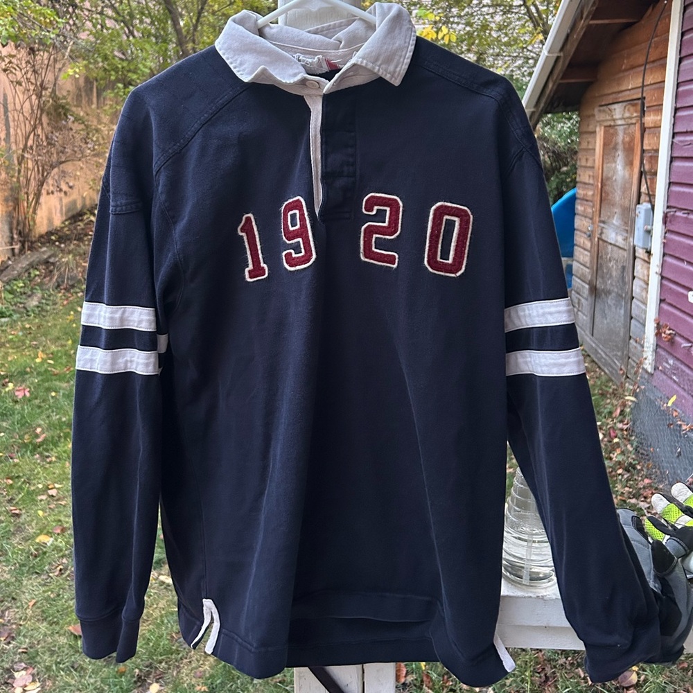 Vintage Navy Blue 1920 Rugby Shirt